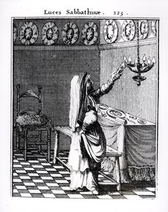 The Lighting of the Sabbath Candles by English School